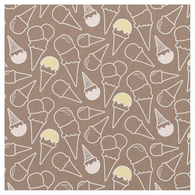 Tela Modelo del cono de helado en Brown (De cerca)