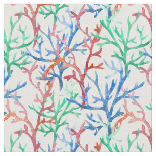 Tela Modelo del coral de la acuarela