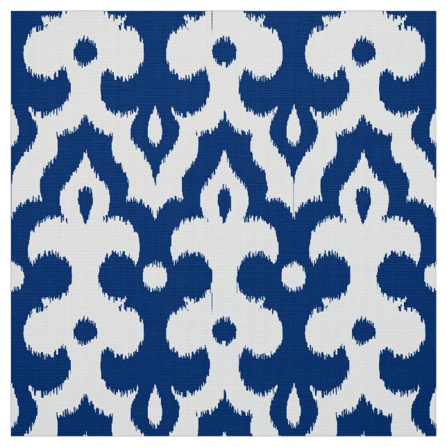 Tela Modelo del damasco de Ikat del marroquí, azul de (Retal)