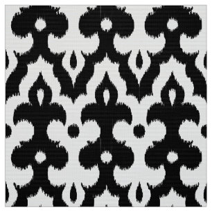 Tela Modelo del damasco de Ikat del marroquí, blanco y