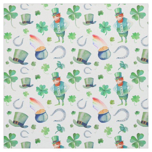 Tela Modelo del día de St Patrick de la acuarela (Retal)
