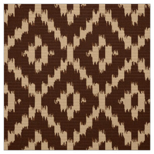 Tela Modelo del diamante de Ikat - marrón y beige