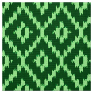Tela Modelo del diamante de Ikat - verde y verde menta