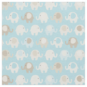 Tela Modelo del elefante de los azules cielos
