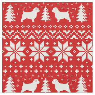 Tela Modelo del navidad de las siluetas de Norfolk