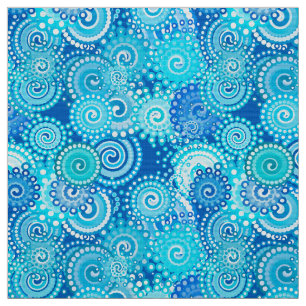 Tela Modelo del remolino del fractal, azul de cobalto