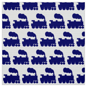 Tela Modelo del tren del vapor - azules marinos y