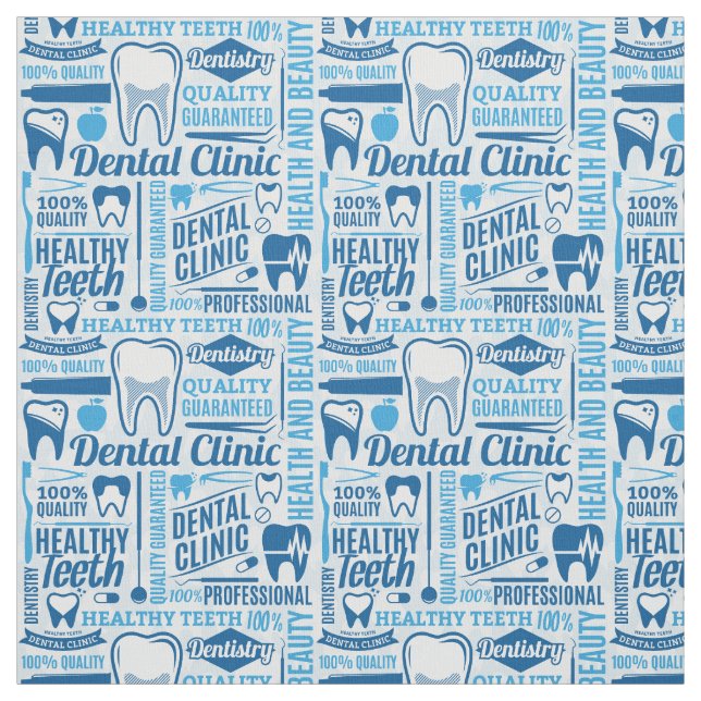 Tela Modelo dental azul de la clínica (Retal)