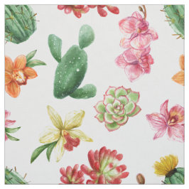 Tela Modelo dibujado mano suculenta linda de la