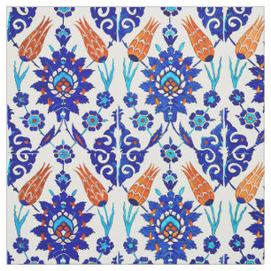 Tela Modelo floral de la teja de Azulejo del portugués