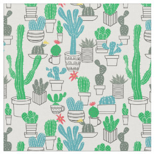 Tela Modelo floral natural lindo de los cactus