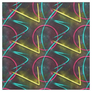 Tela Modelo geométrico abstracto del neón 80s