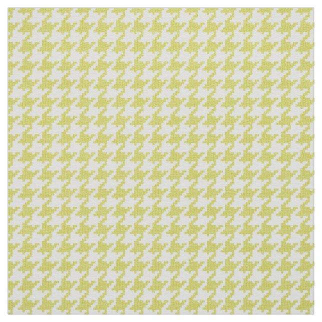 Tela Modelo geométrico amarillo y blanco de Houndstooth (Retal)