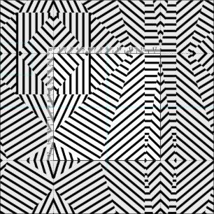 Tela Modelo geométrico de las rayas blancos y negros