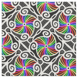 Tela Modelo geométrico del arco iris abstracto