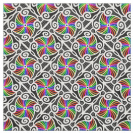 Tela Modelo geométrico del arco iris abstracto