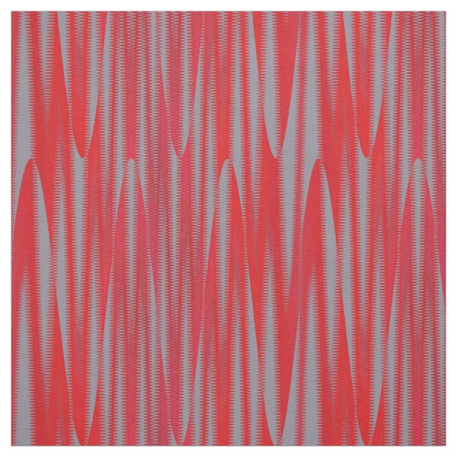 Tela Modelo geométrico gris rojo de la impresión de la (Retal)