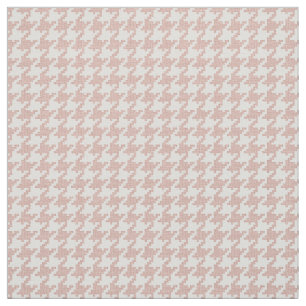 Tela Modelo geométrico rosado y blanco de Houndstooth
