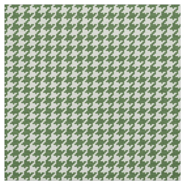 Tela Modelo geométrico verde y blanco de Houndstooth (Retal)