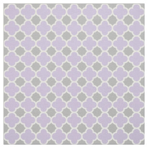 Tela Modelo gris blanco púrpura de Quatrefoil