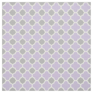Tela Modelo gris blanco púrpura de Quatrefoil