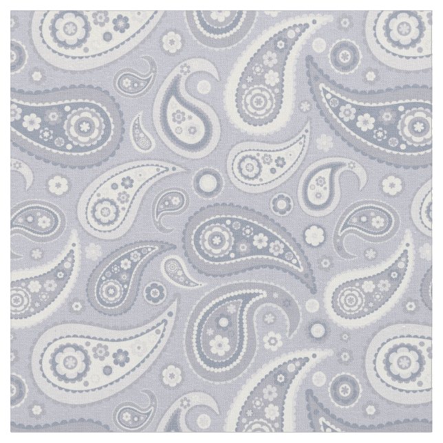 Tela Modelo gris retro de Paisley (De cerca)