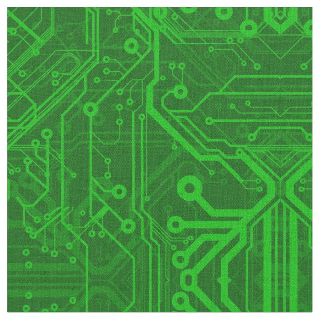 Tela Modelo impreso verde de la placa de circuito (De cerca)