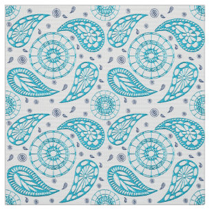 Tela Modelo inconsútil azul de Paisley