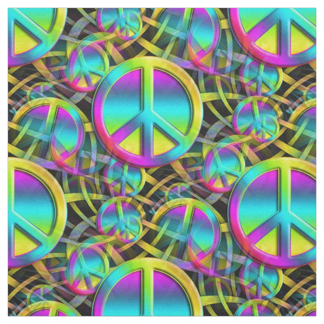 Tela Modelo inconsútil de la PAZ colorida + sus ideas (Retal)