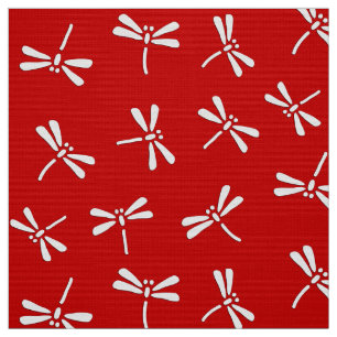 Tela Modelo japonés de la libélula, de color rojo
