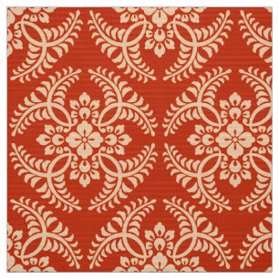 Tela Modelo japonés del medallón, mandarina