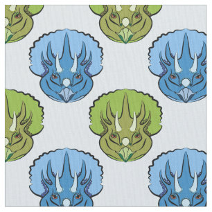 Tela Modelo lindo azul y verde del Triceratops del