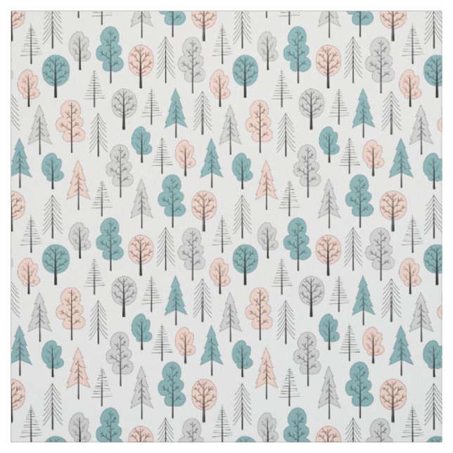 Tela Modelo lindo del bosque del Doodle (Retal)