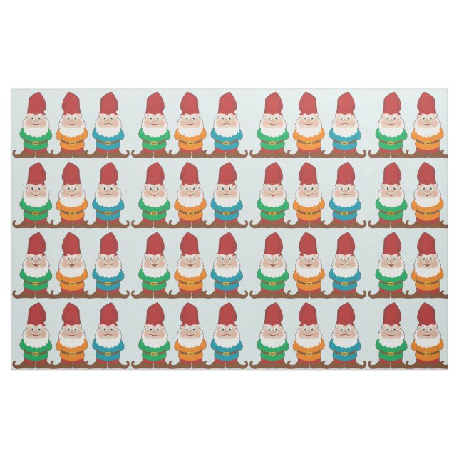 Tela Modelo lindo del gnomo tres ("Cuarto gordo" (fat quarter))