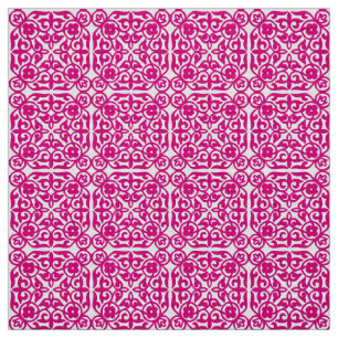 Tela Modelo, magenta y blanco medievales del damasco
