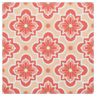 Tela Modelo marroquí de la teja - sombras del naranja