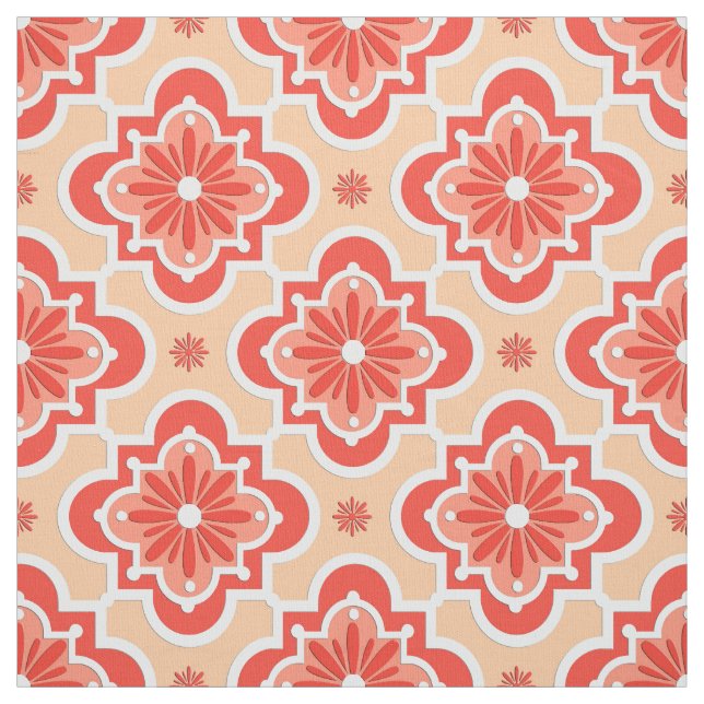 Tela Modelo marroquí de la teja - sombras del naranja (Retal)