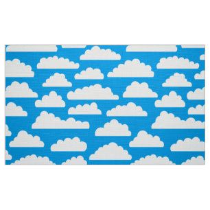 Tela Modelo mullido de las nubes - blanco en 009dea