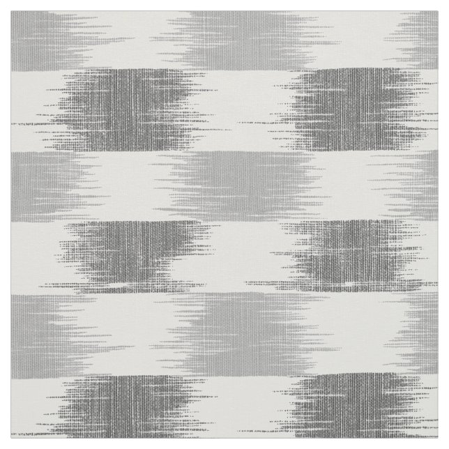 Tela Modelo negro moderno del ikat del blanco gris (Retal)