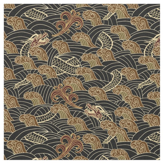 Tela Modelo oriental del dragón del mar (De cerca)