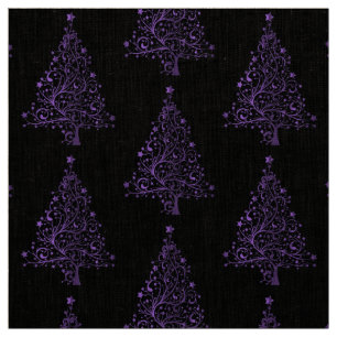 Tela Modelo púrpura elegante del árbol de navidad