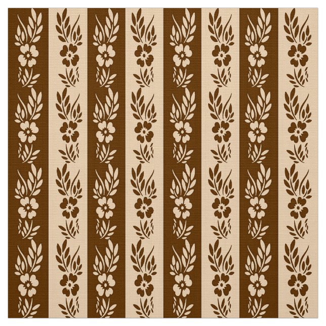 Tela Modelo rayado retro floral (Retal)