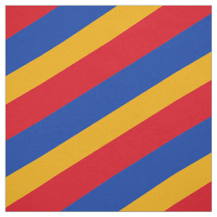 Tela Modelo rayado rojo, azul y amarillo