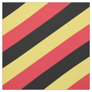 Tela Modelo rayado rojo, negro y amarillo