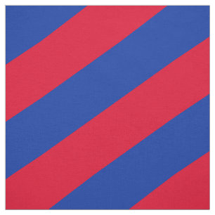 Tela Modelo rayado rojo y azul