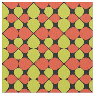 Tela Modelo retro abstracto floral