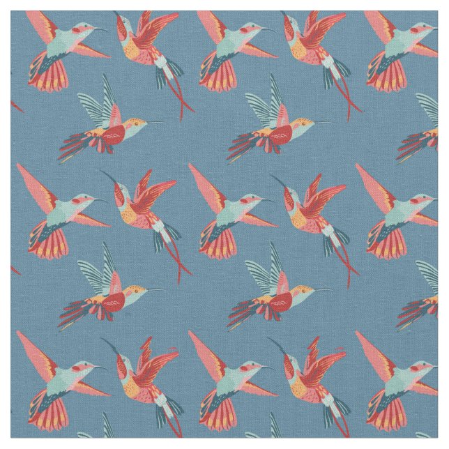 Tela Modelo retro del colibrí (De cerca)