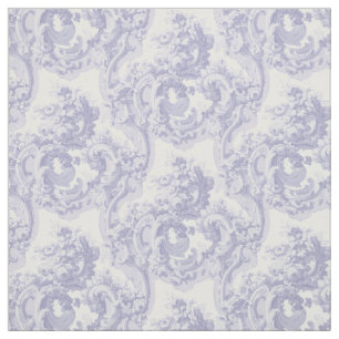 Tela Modelo Rococo Luis XV Azul y Blanco