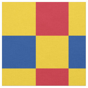 Tela Modelo rojo, azul y amarillo del tablero de damas