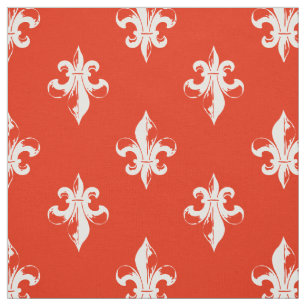 Tela Modelo rojo de la flor de lis